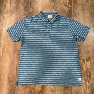 Linksoul Men’s Blue Striped Polo Shirt (XXL)